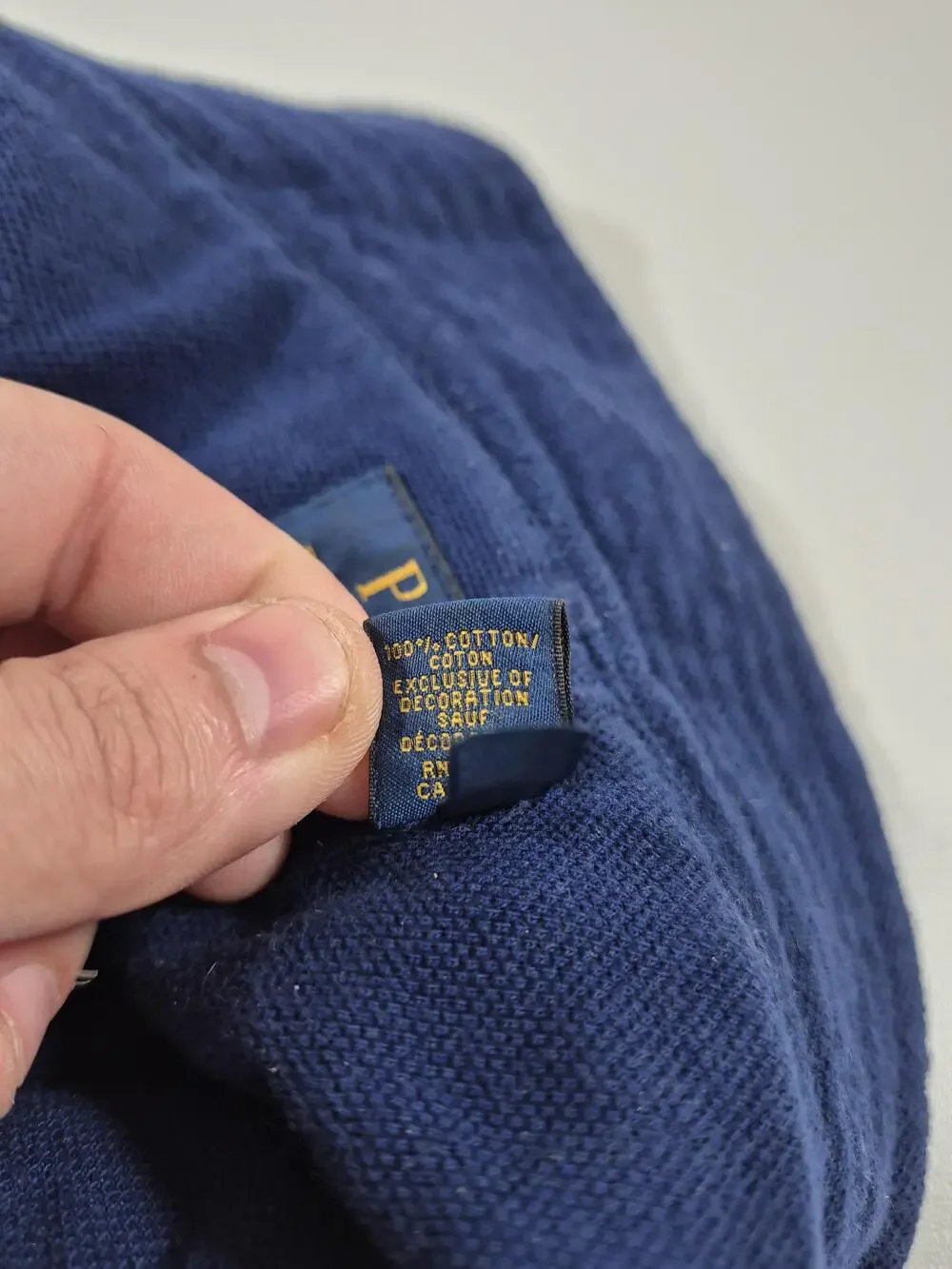 Polo Ralph Lauren Bucket Hat Men's L/XL Blue Cotton Knit Lightweight Summer